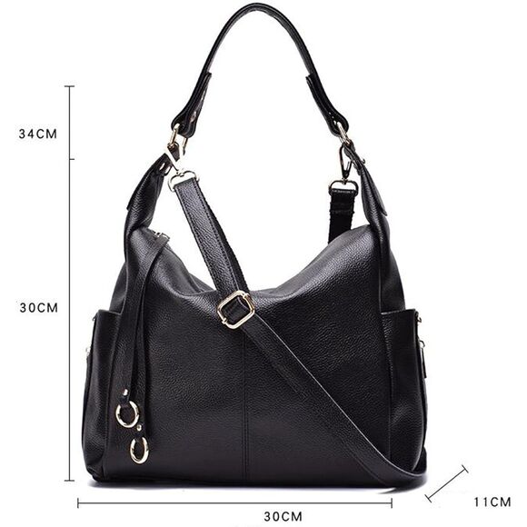 New European Minimalist Vegan Leather Shoulder Messenger Bag in Blue - Picture 5 of 13